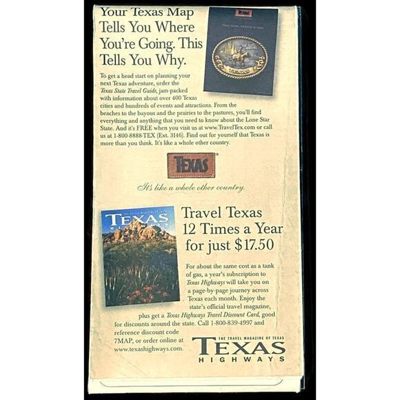 2004 Texas TX State Map Official Lone Star Houston San Antonio Dallas Austin - Picture 3 of 4